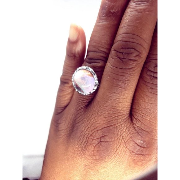 Rainbow orb Ring handmade adjustable Gothic metalwork - Picture 12 of 12